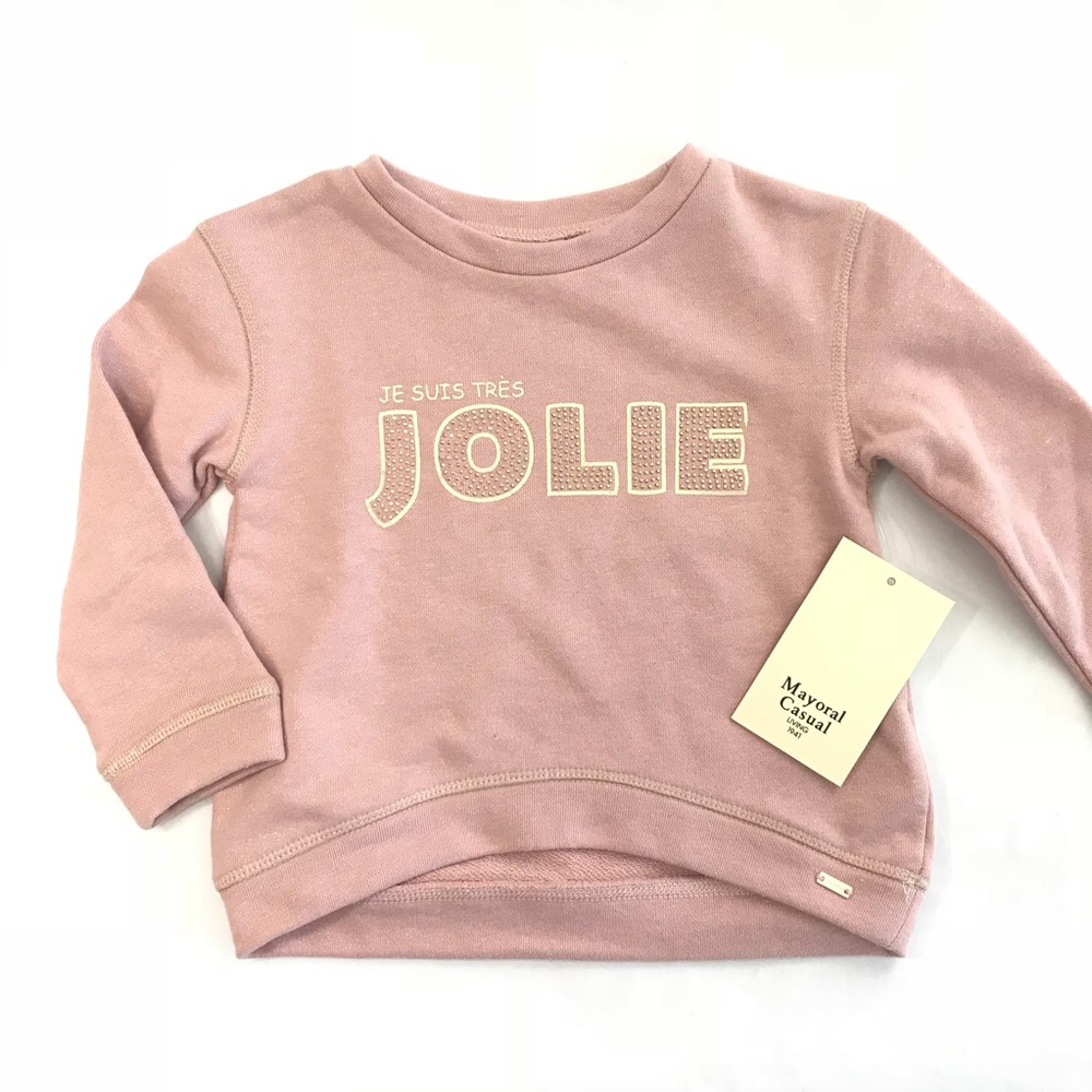 NWT Mayoral Tres Jolie Pink Pullover